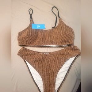 Cupshe Womens Brown Bathing Suit New